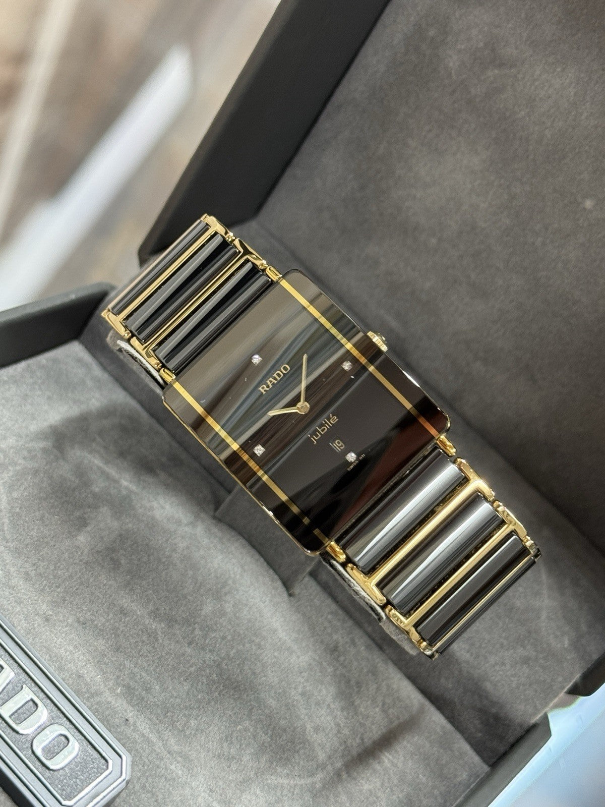 Rado Diastar Integral Jubile Keramik Schwarz Gold mit Diamanten 160.0282.3
