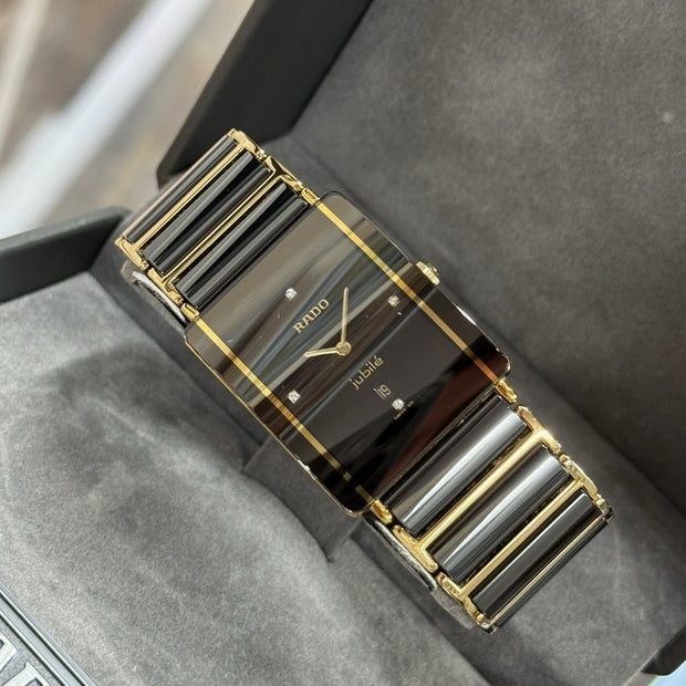 Rado Diastar Integral Jubile Keramik Schwarz Gold mit Diamanten 160.0282.3