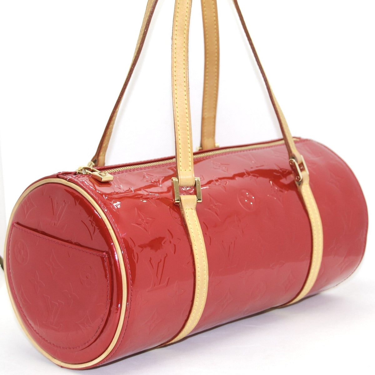 Louis Vuitton Papillon 30 Vernis Leder Rot Damentasche
