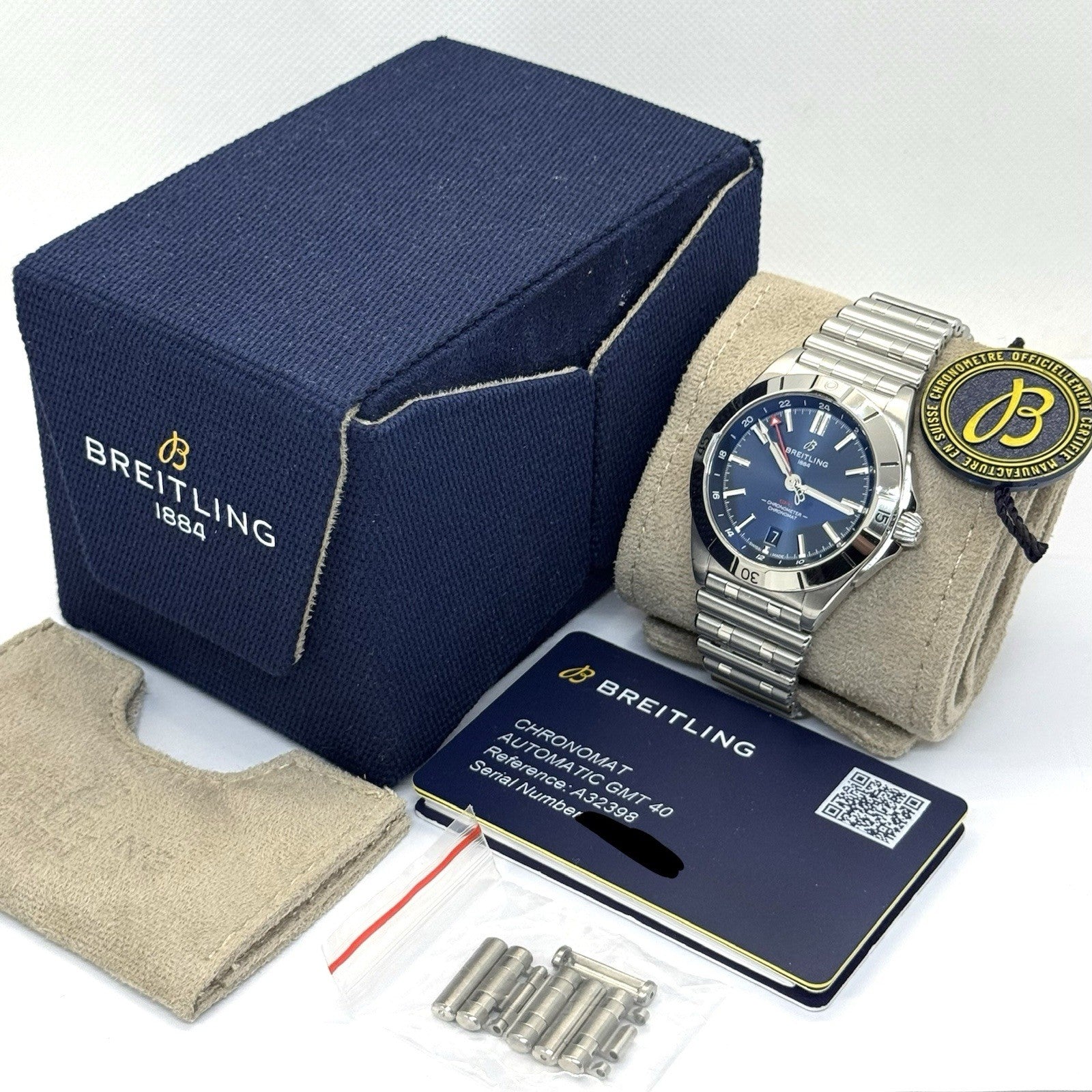 Breitling Chronomat Automatic GMT 40 Blau 2024 Fullset A32398101C1A1