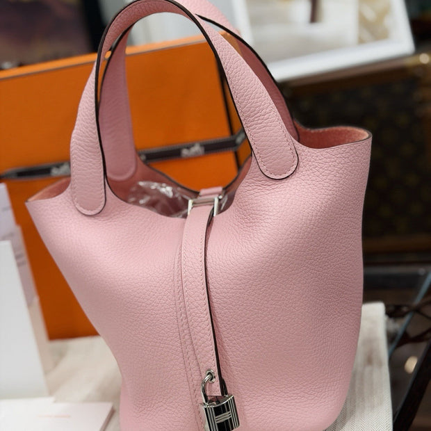 Hermes Picotin 18 Taurillon Clemence Rose Sakura 2026