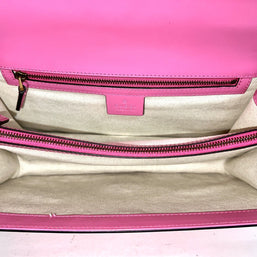 Gucci 431777 GG Marmont Pink Heart Shoulder Bag Schultertasche mit Herz Patch
