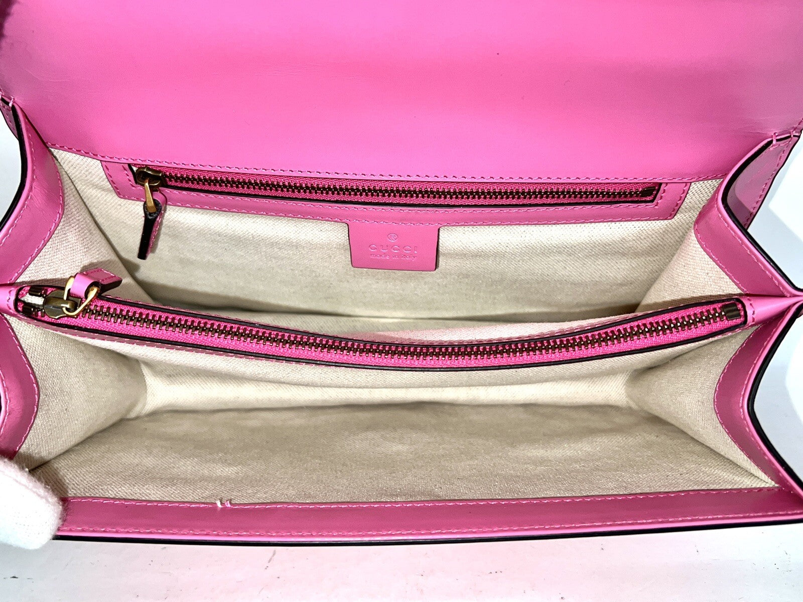 Gucci 431777 GG Marmont Pink Heart Shoulder Bag Schultertasche mit Herz Patch