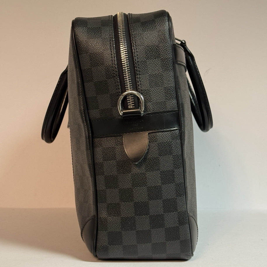 Louis Vuitton Porte Documents GM Damier Graphite große Herren Aktentasche 40cm