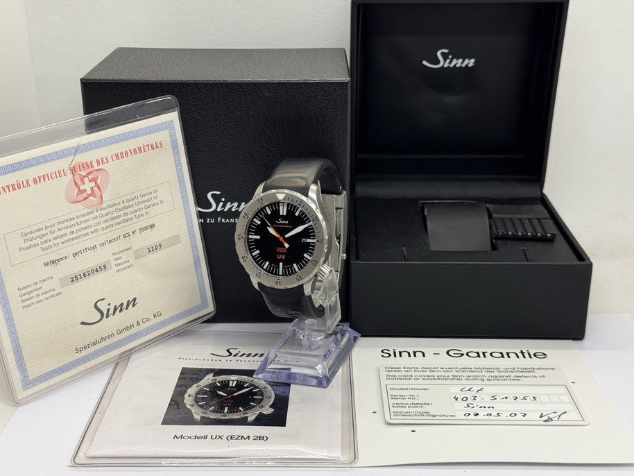 Sinn Spezialuhren UX EZM 2B Hydro 403 Diver Chronometer 44mm Stahl Fullset
