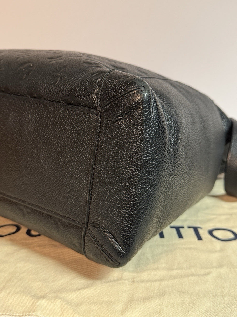 Louis Vuitton M50072 Bagatelle Empreinte Noir Schwarz Leder Umhängetasche 2016