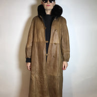 Ausgefallener Breitschwanzpersianer Mantel vom Kürschner Wendemantel 36/38 Damen