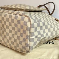 Louis Vuitton Neverfull MM + Pochette Damier Azur 2019 mit Original Rechnung