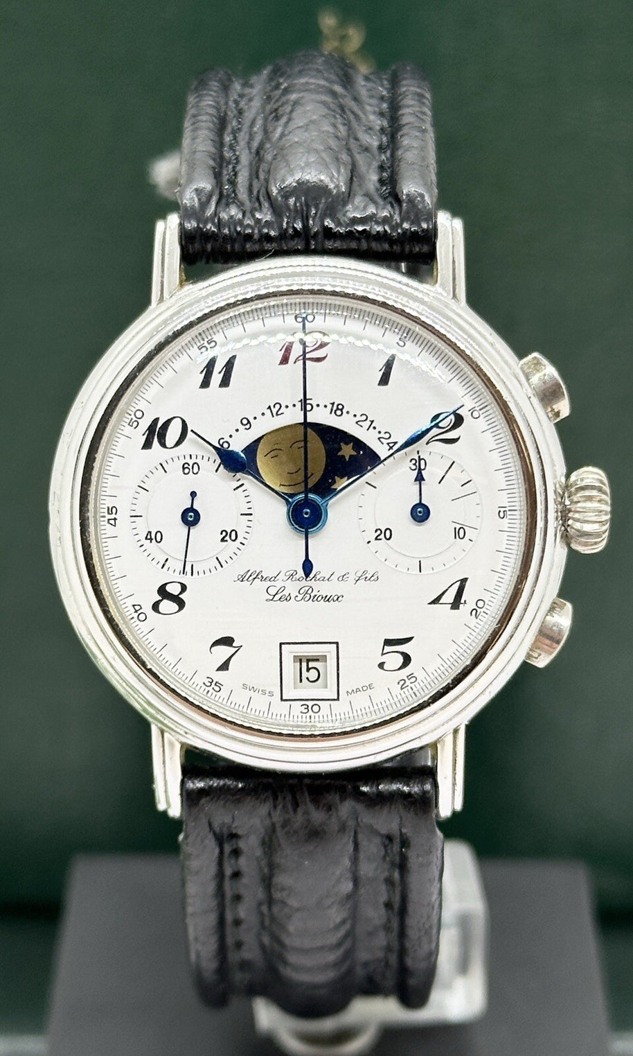 Alfred Rochat & fils (Chronoswiss) Chronograph Mondphase 925er Silber Limitiert