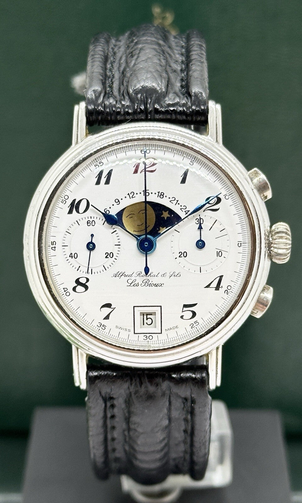 Alfred Rochat & fils (Chronoswiss) Chronograph Mondphase 925er Silber Limitiert