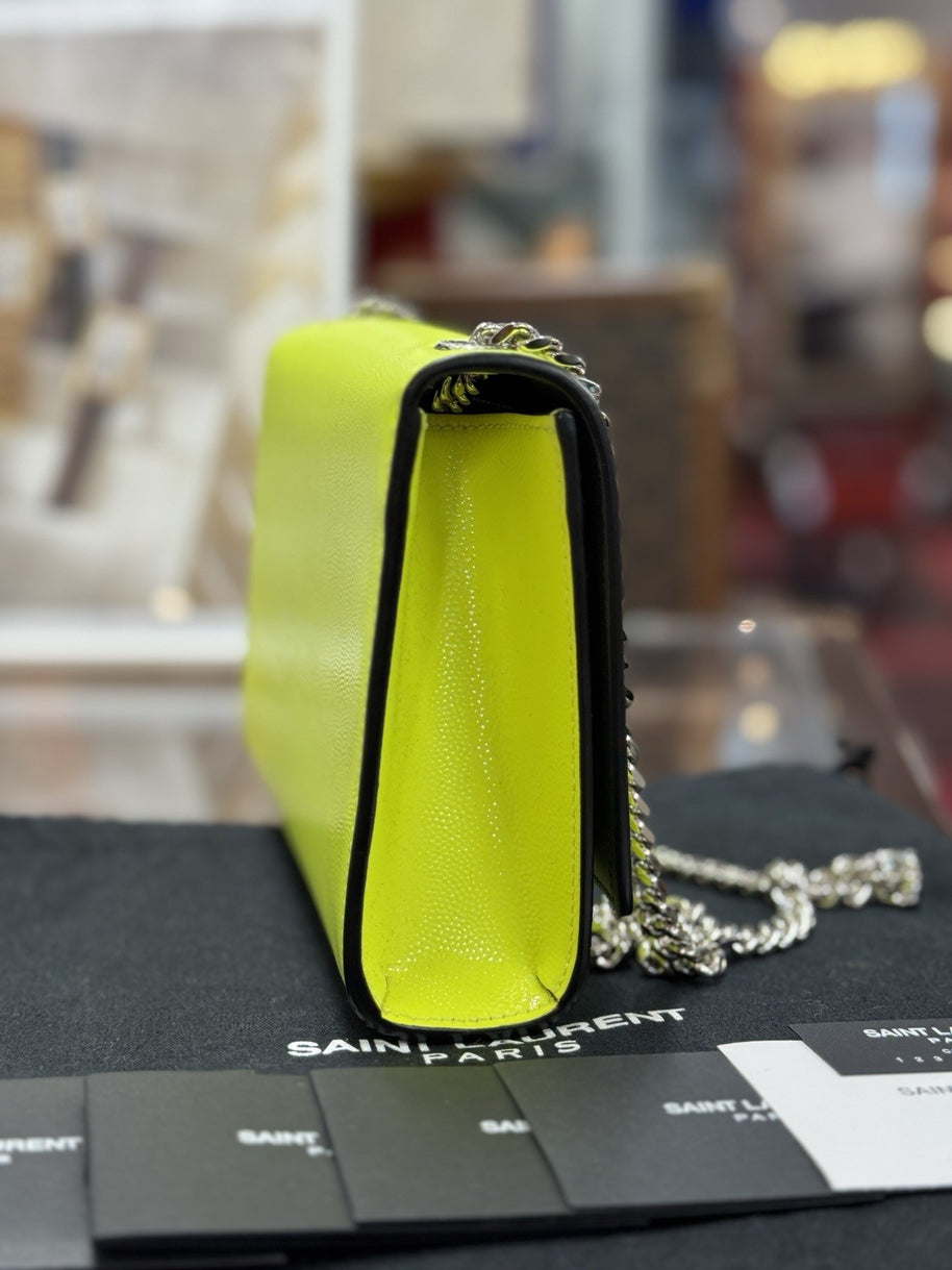 Yves Saint Laurent Kate YSL Summer Edition Neon Gelb Leder Umhängetasche