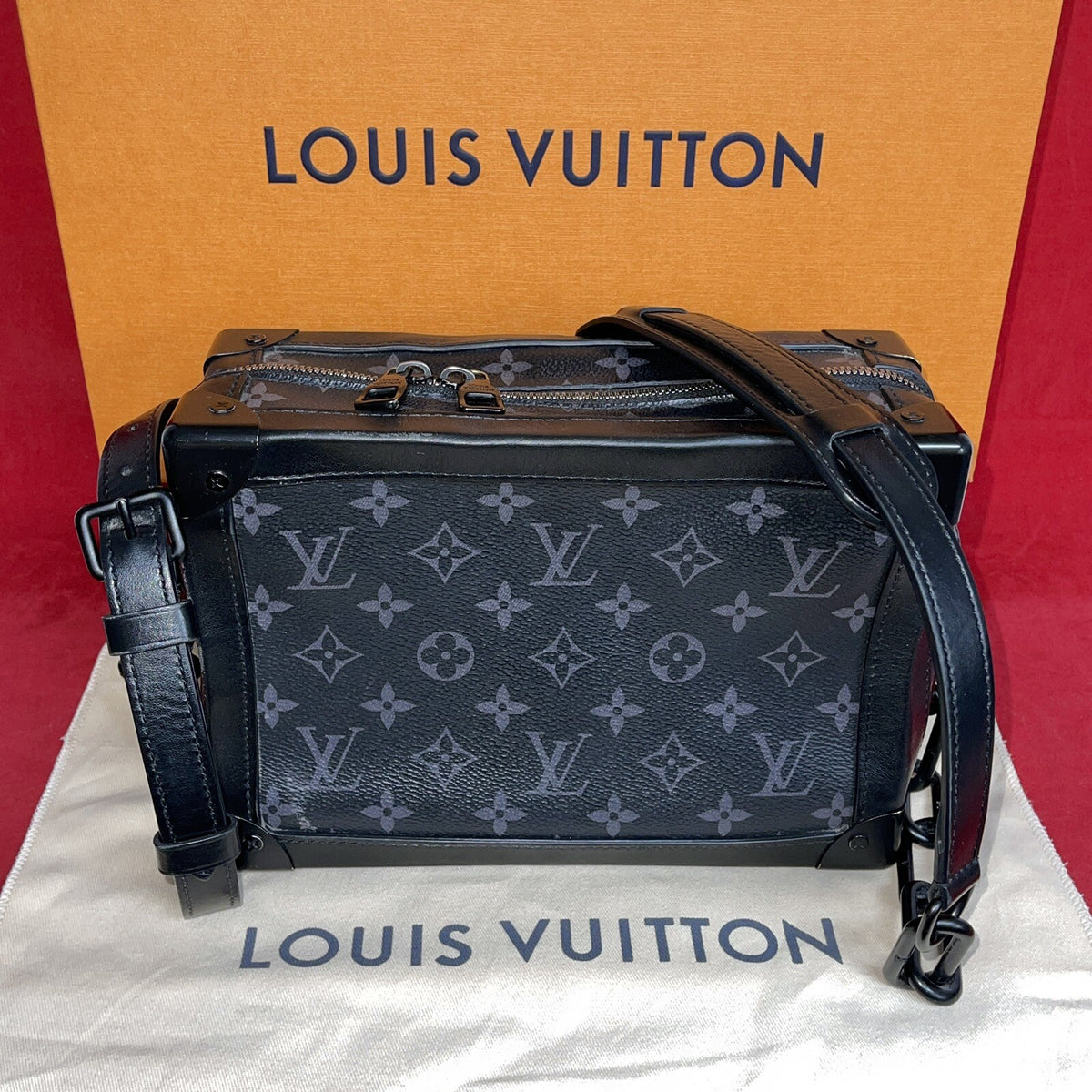 Louis Vuitton M44730 Soft Trunk Monogram Eclipse Canvas Umhängetasche 2019