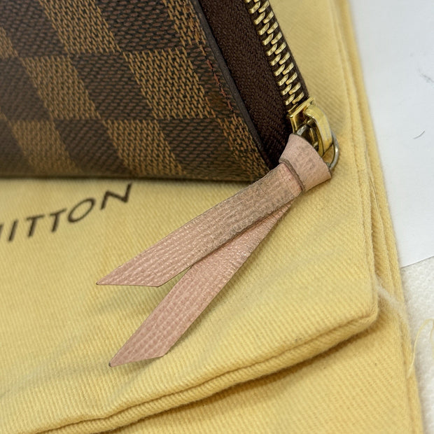 Louis Vuitton Portemonnaie Damen Zippy Slim Damier Ebene & Rose Ballerine 2017