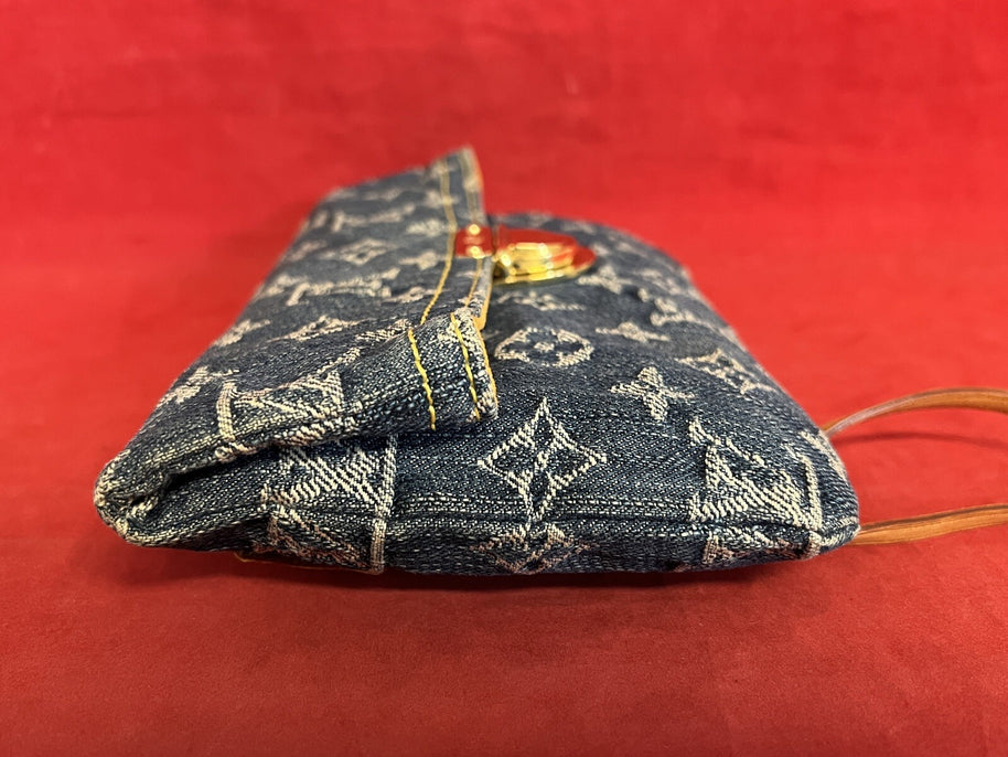 Louis Vuitton Pochette Accessoires Denim/Jeans Clutch Monogram 2006
