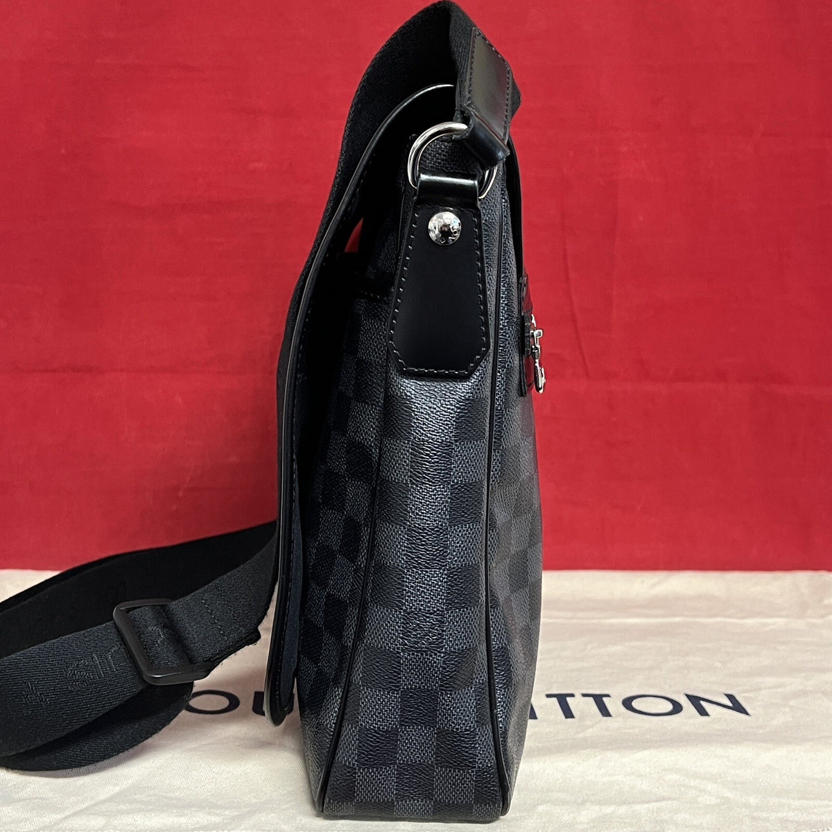 Louis Vuitton Daniel MM Messenger Bag Damier Ebene Herren Umhängetasche 2010