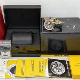 Breitling Navitimer 42mm Automatik Schwarz Fullset A23322