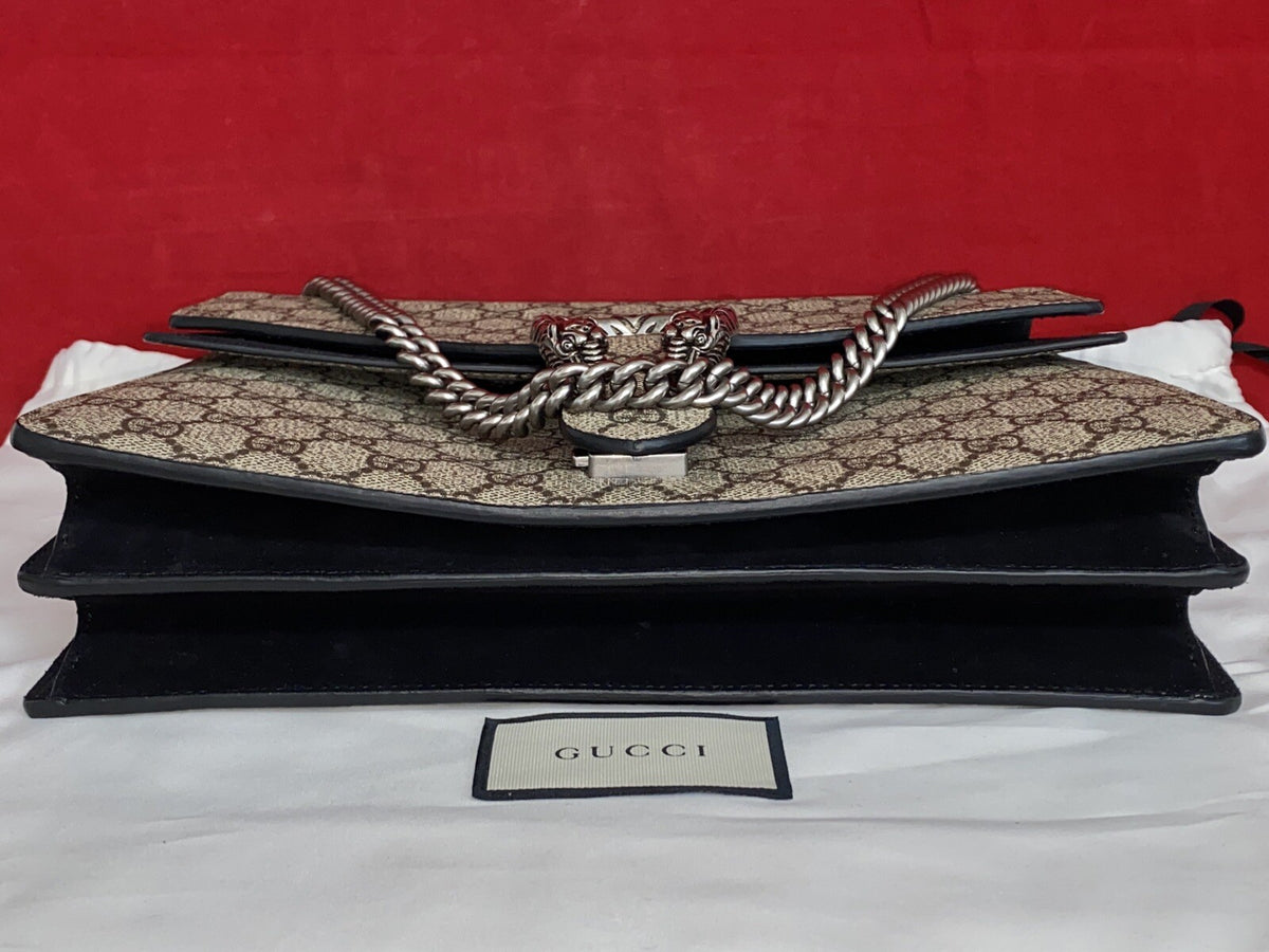 Gucci Mittelgroße Dionysus GG Monogram & Schwarz Schultertasche