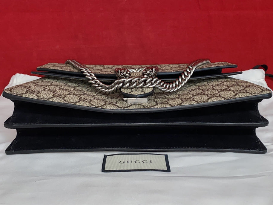 Gucci Mittelgroße Dionysus GG Monogram & Schwarz Schultertasche