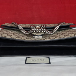Gucci Mittelgroße Dionysus GG Monogram & Schwarz Schultertasche