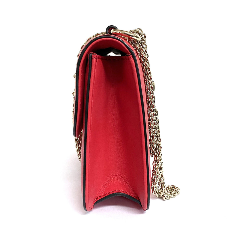 Valentino Garavani Glam Rock kleine Umhängetasche rosa/gold Rockstud
