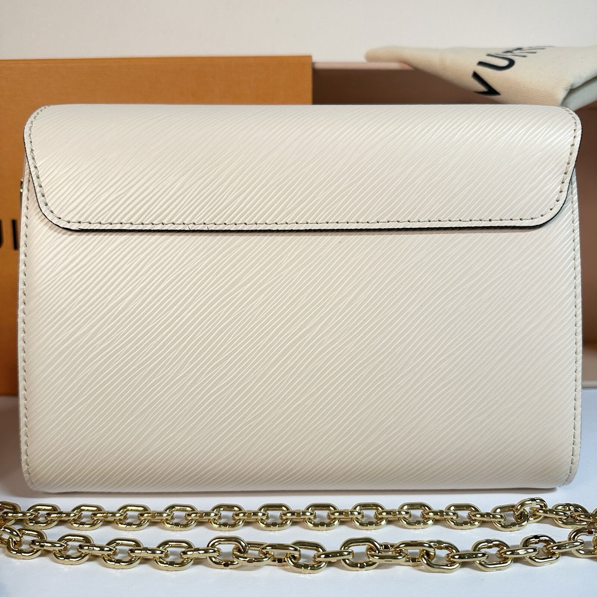 Louis Vuitton Twist MM Pillow ST Creme Epi Leder Original Rechnung Top Zustand