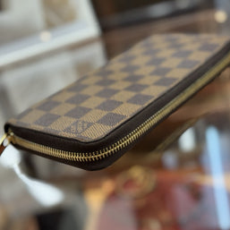 Louis Vuitton Zippy Geldbörse Portemonnaie Damier Ebene Canvas