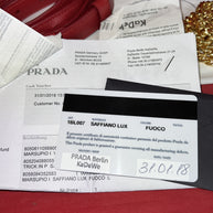 Prada Saffiano Lux Fuoco Rot 1BL007 Bum Bag Belt Gürteltasche Umhängetasche