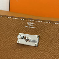 Hermes Kelly To Go Wallet Long Epsom Gold Braun Palladium Portemonnaie 2018