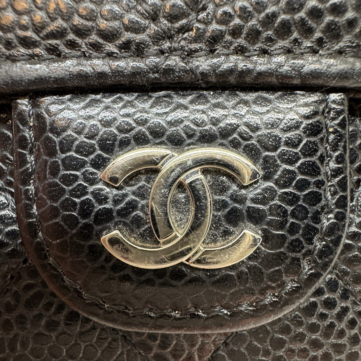 Chanel Trifold Flap Wallet Portemonnaie Caviar Leder Schwarz & Silber 2021