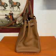 Hermes Birkin Bag 40 Veau Togo Leder Braun/Beige & Gold mit Orig. Rechnung!