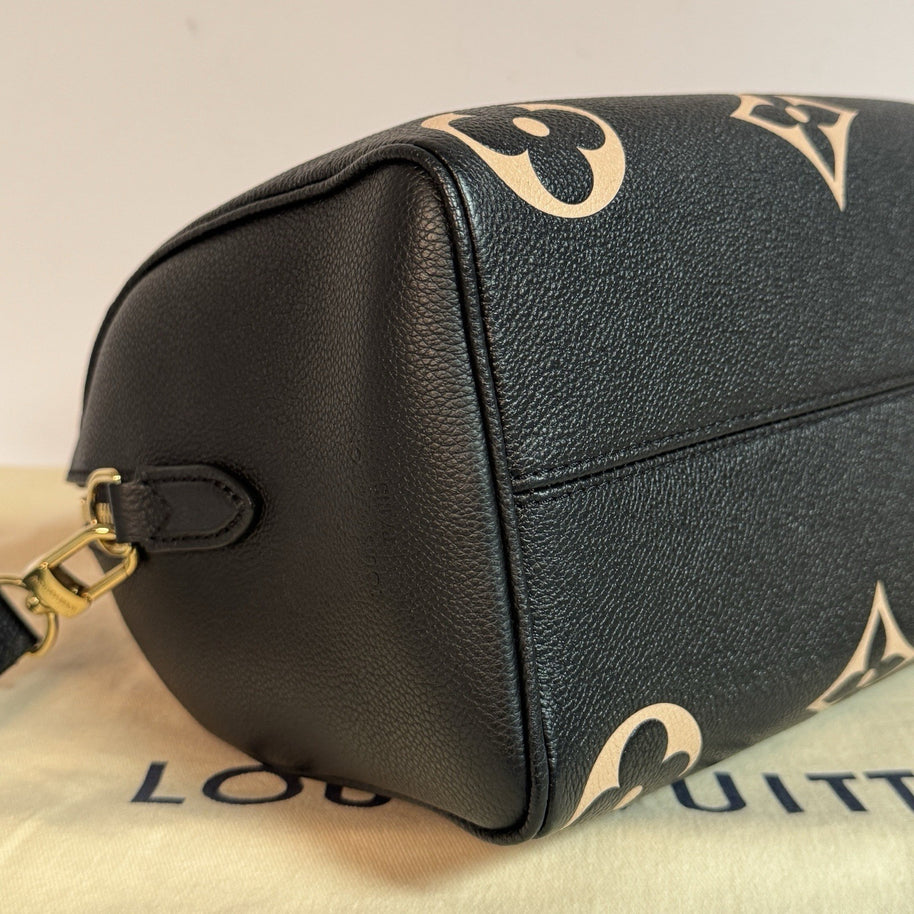 Louis Vuitton Speedy 25 mit Schulterriemen Monogram Empreinte Bicolor Leder