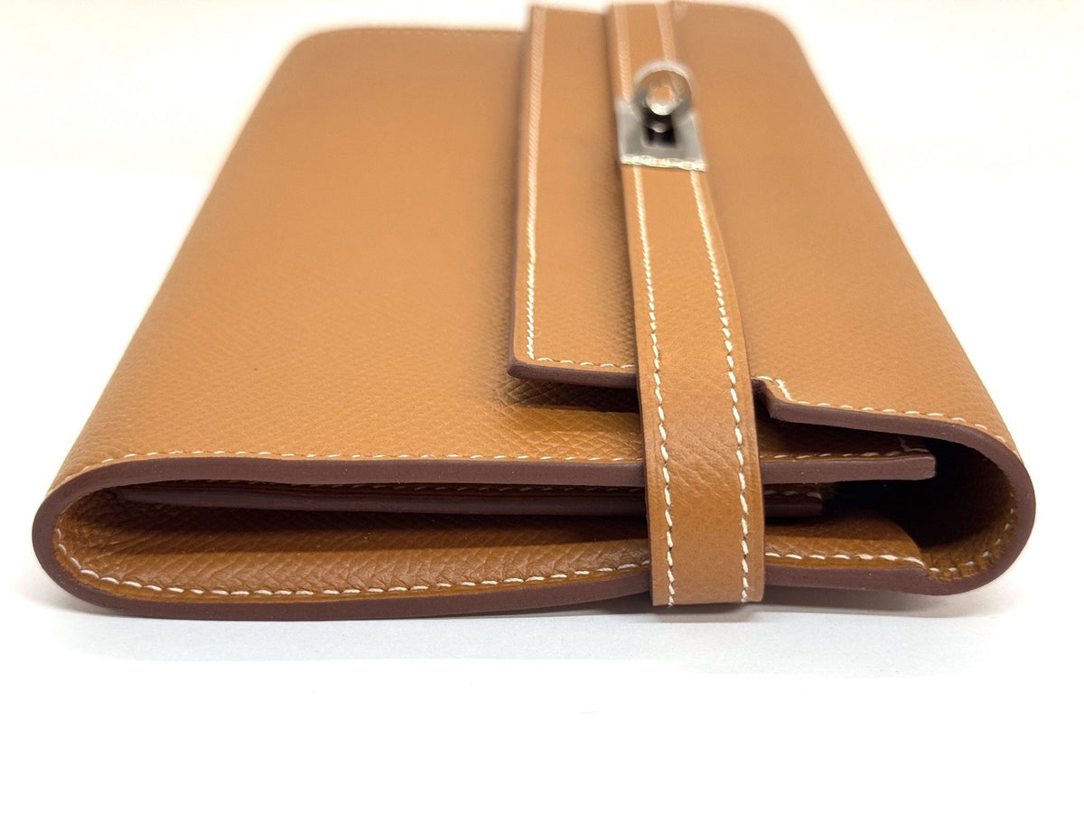 Hermes Kelly To Go Wallet Long Epsom Gold Braun Palladium Portemonnaie 2018