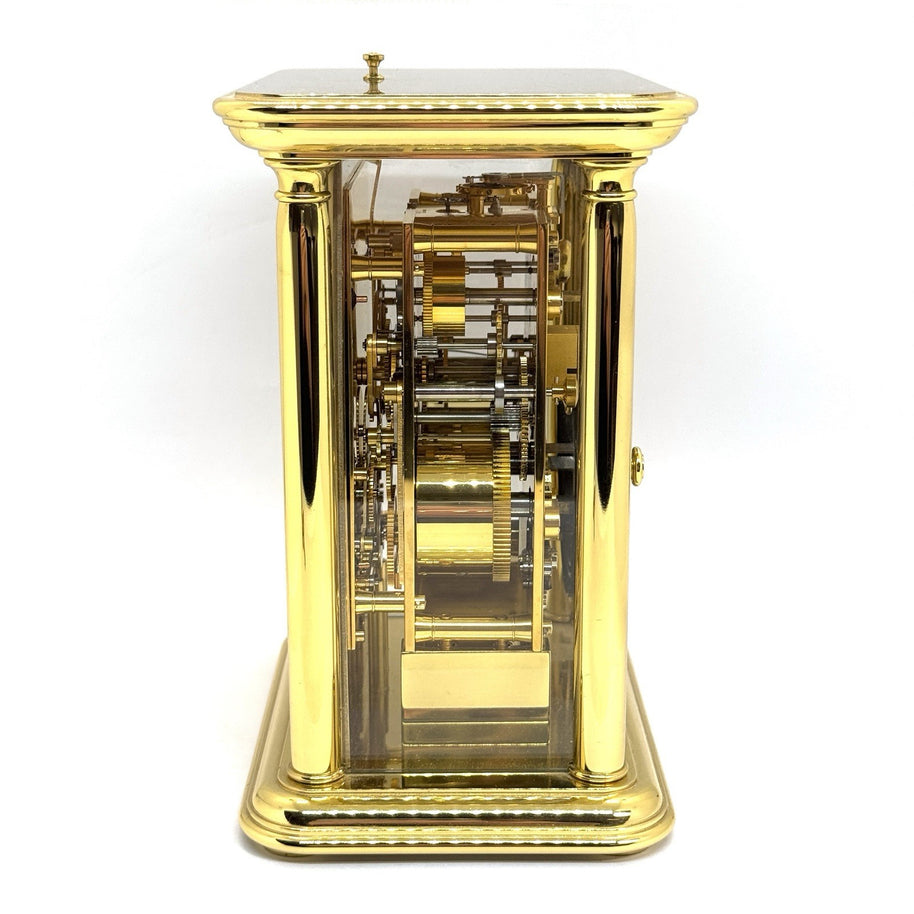 Matthew Norman Tischuhr 8-Tage Werk • Mondphase • Vollkalender • Messing • 17cm