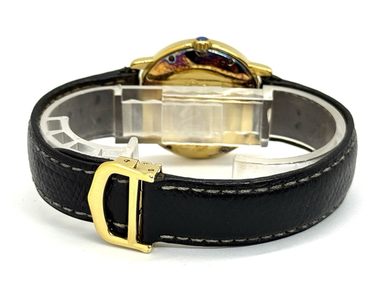 Cartier Ronde Medium 32mm Ref. 18001 Quarz Damenuhr Edelstahl Goldplattiert