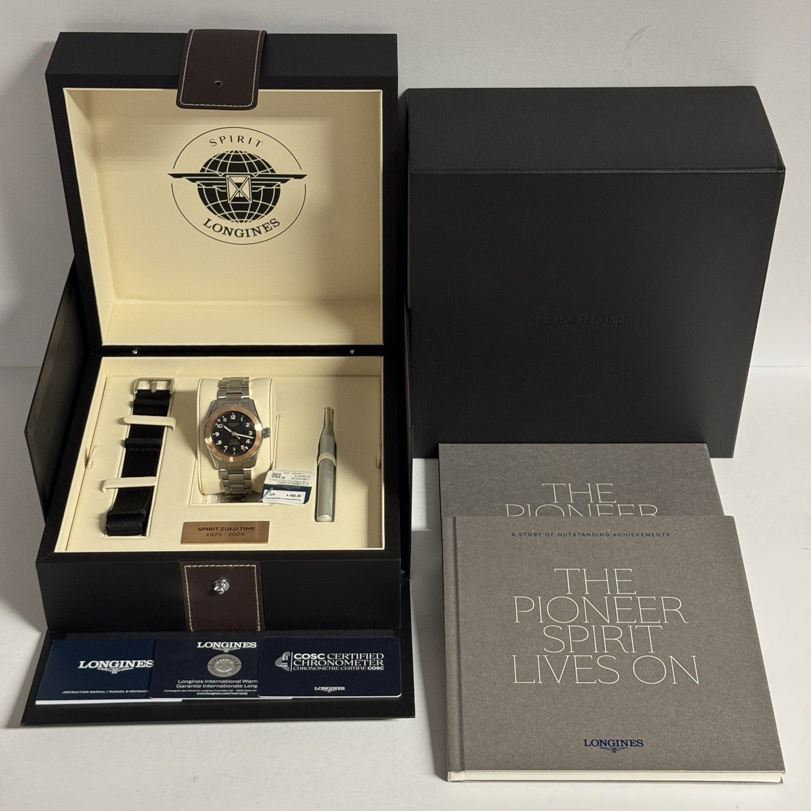 Longines Spirit Zulu Time 1925 39mm Roségold 100 Years Special Ed. L3.803.5.53.6