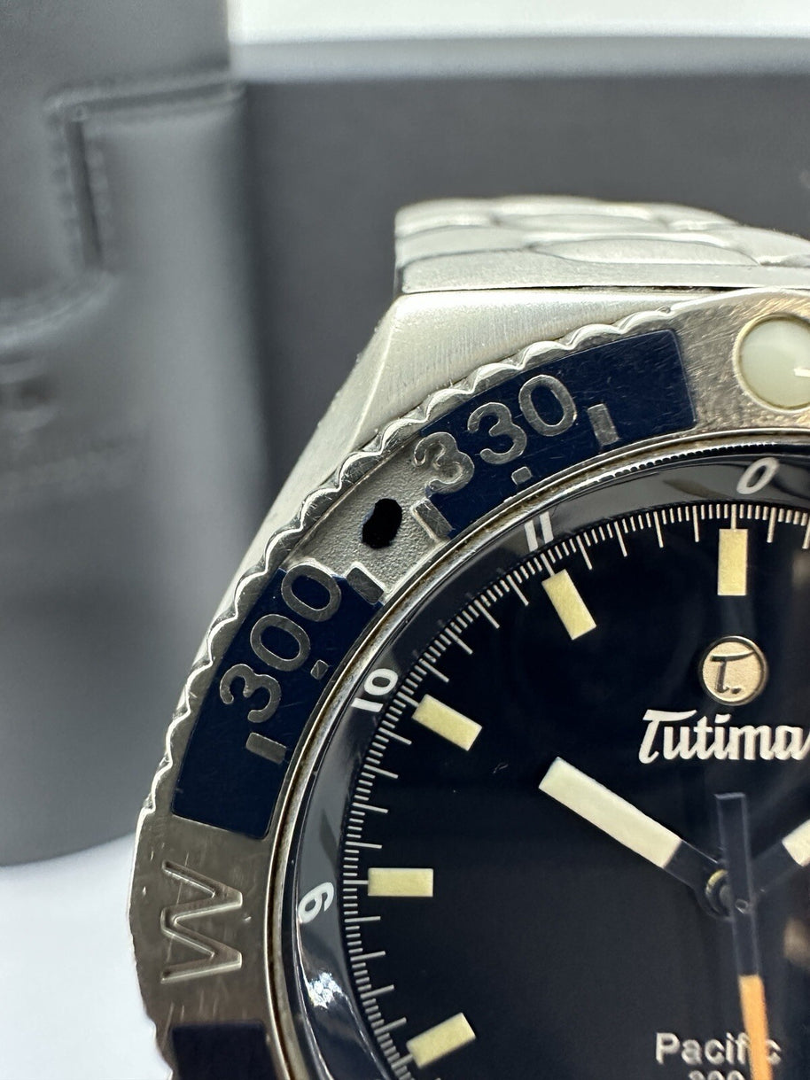 Tutima Pacific 300m Diver Blau Titan 42,5mm Herrenuhr Automatik 629-18