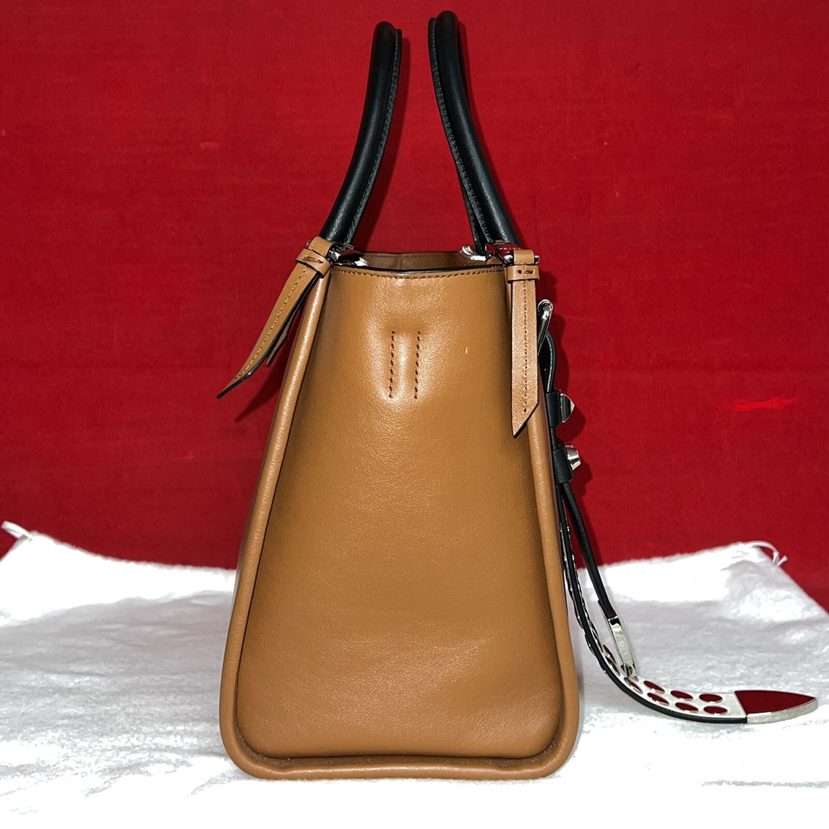 Prada 1BA175 Borsa Lux Two 2 Way Damen Umhängetasche Braun/Schwarz NP. 1.900€!