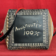 Christian Louboutin Greekaba Tote Trapeze Umhängetasche Leder Braun/Schwarz