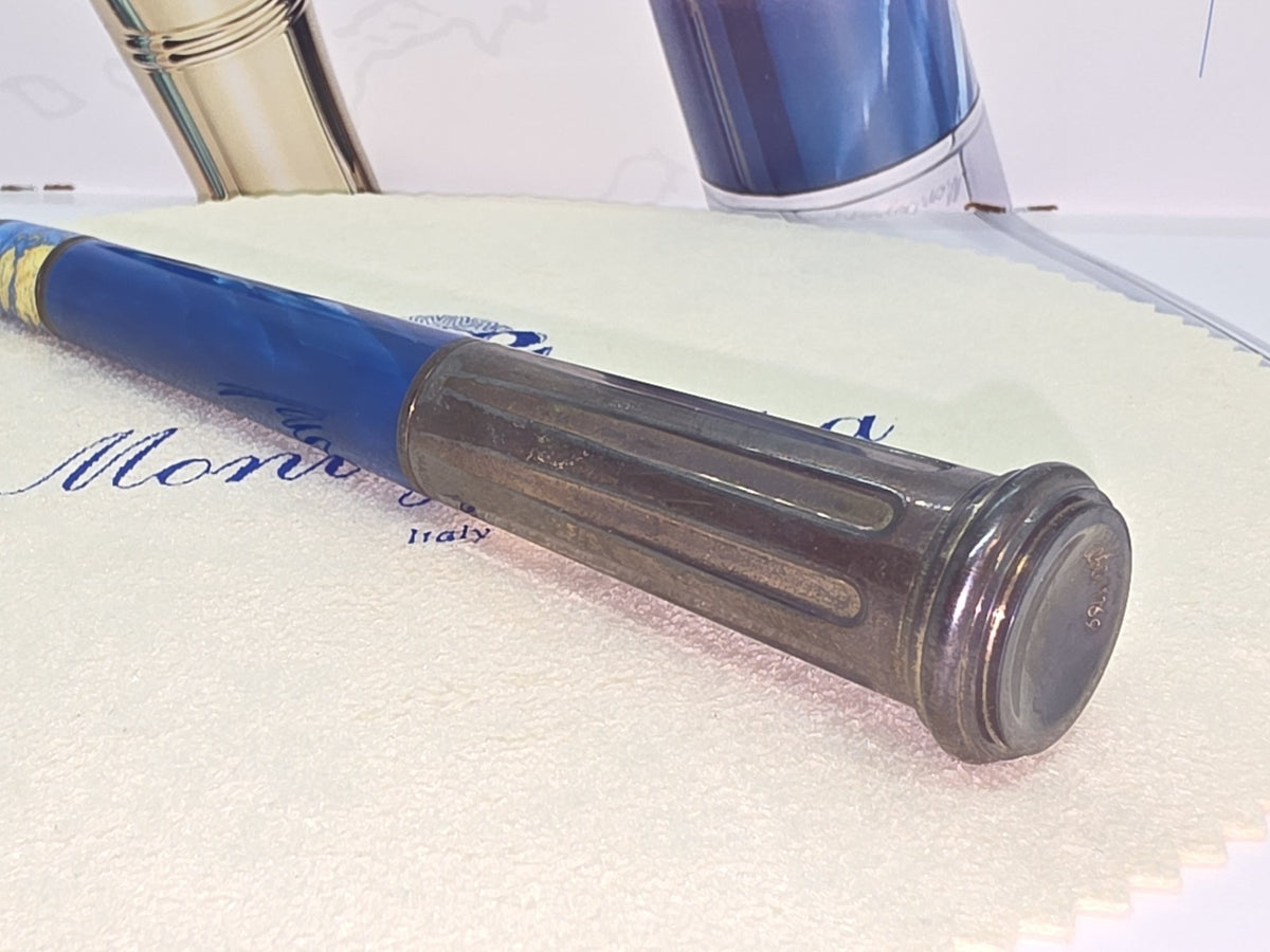 Montegrappa Classical Greece Silver Fountain Pen Limited M Nib Füllfederhalter ISCGN3S0