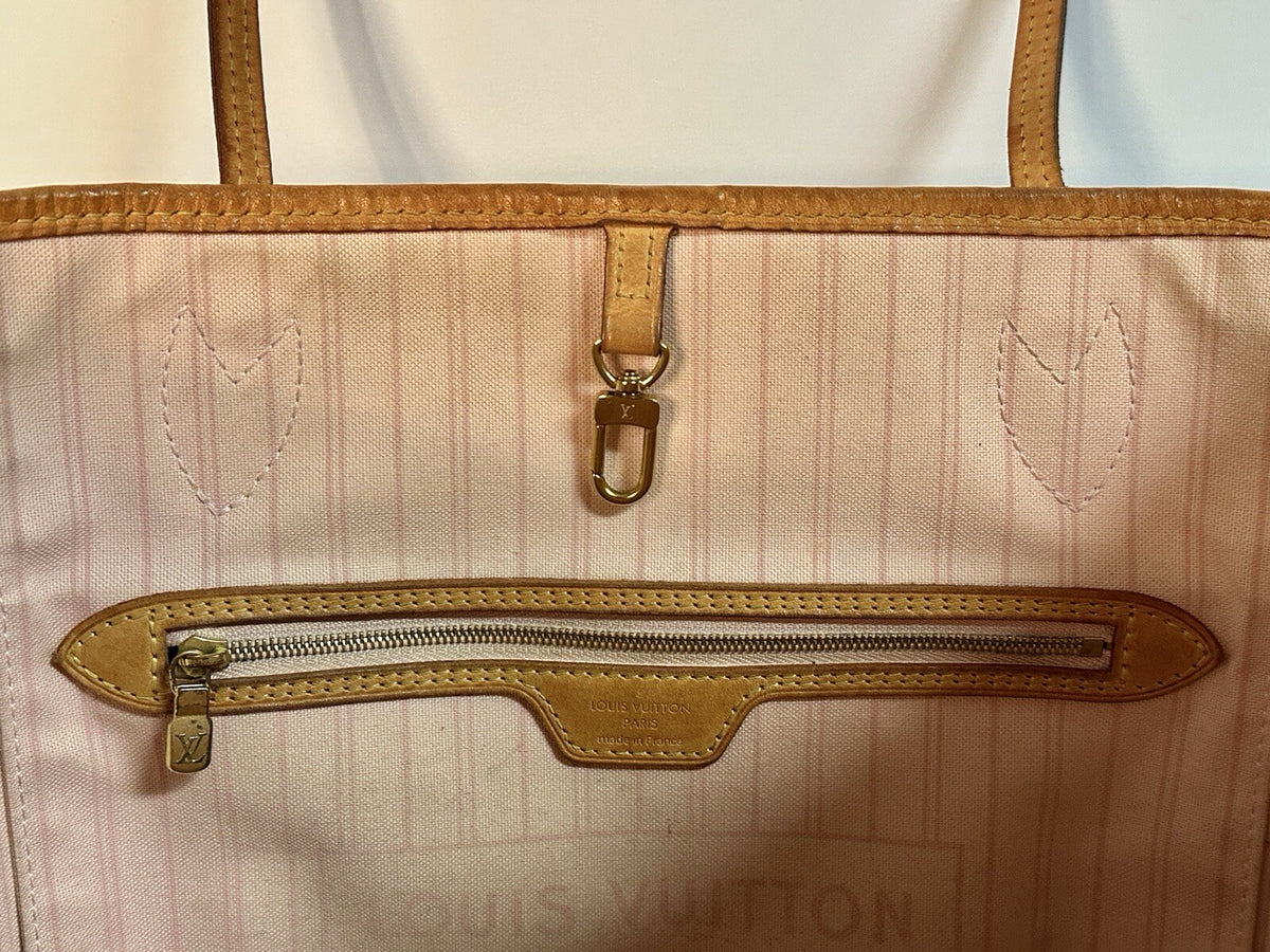 Louis Vuitton Neverfull MM + Pochette Damier Azur 2019 mit Original Rechnung