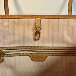 Louis Vuitton Neverfull MM + Pochette Damier Azur 2019 mit Original Rechnung