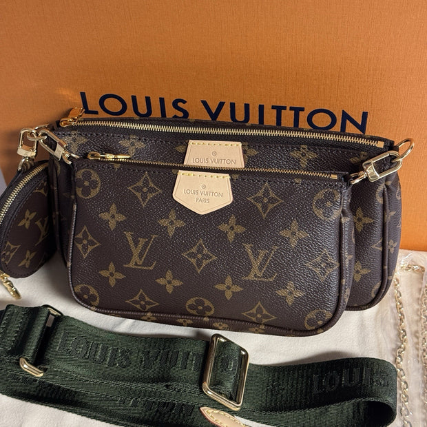 Louis Vuitton Multi Pochette Khaki M44813 Schultertasche NEU