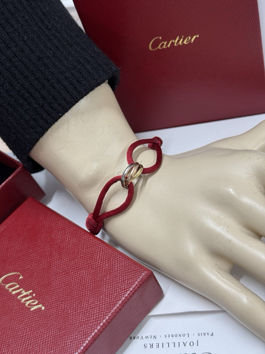 Cartier Trinity Armband Tricolor 18 Karat Weißgold, Gelbgold & Roségold