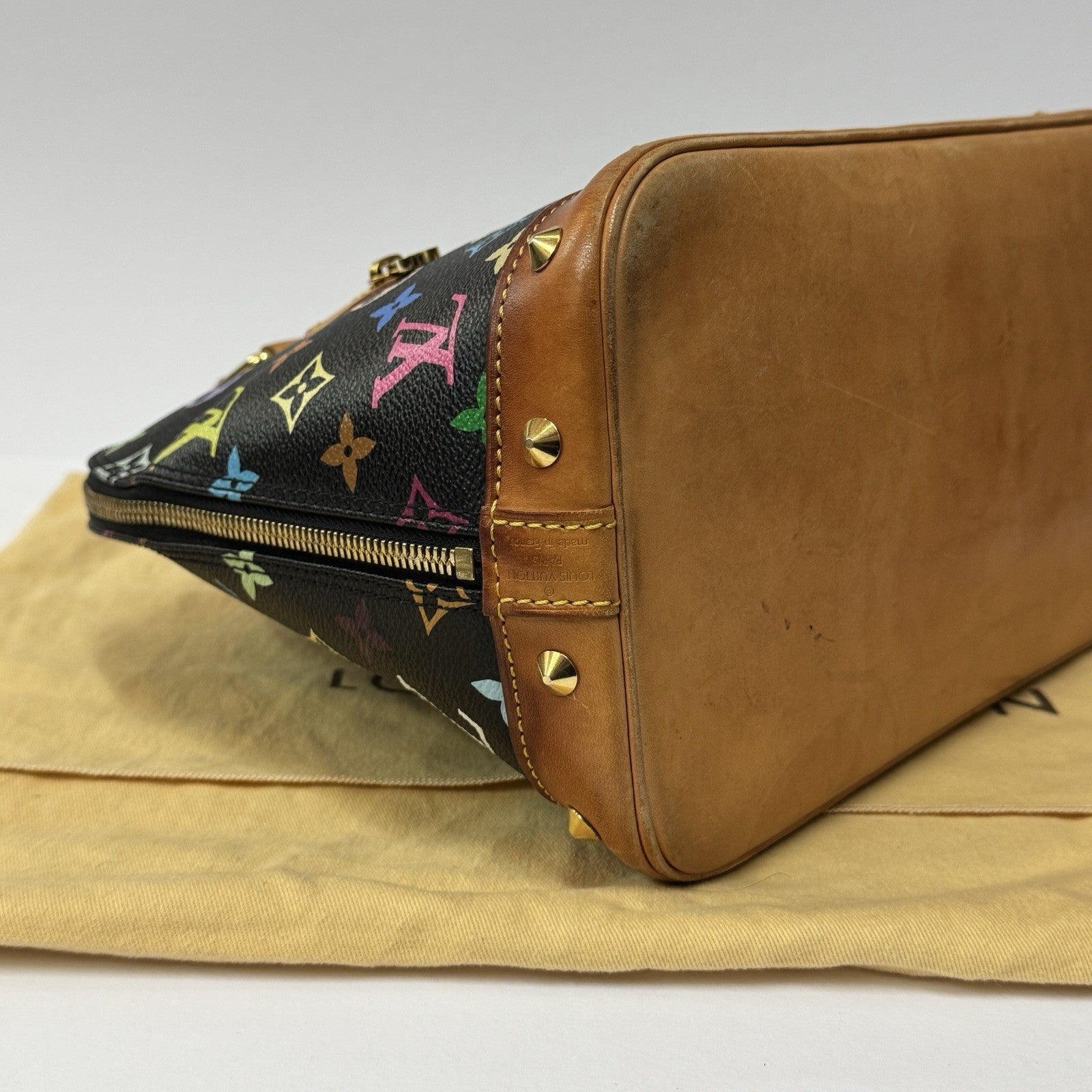 Louis Vuitton Alma Multicolor Multicolore Schwarz Handtasche 2004 IKONE