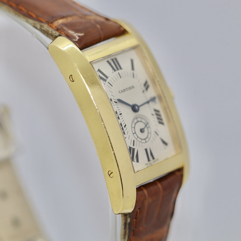 Cartier Tank Américaine Americaine 18k Gold Ref. 8012905 Orig. Papiere & Service