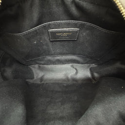 Saint Laurent Lou Camera Bag aus gestepptem Velours- und Glattleder in Beige