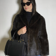 Klassische Nerzjacke dunkelbraun Kürschner Arbeit by WEIDEMANN Gr. 40/42 Damen