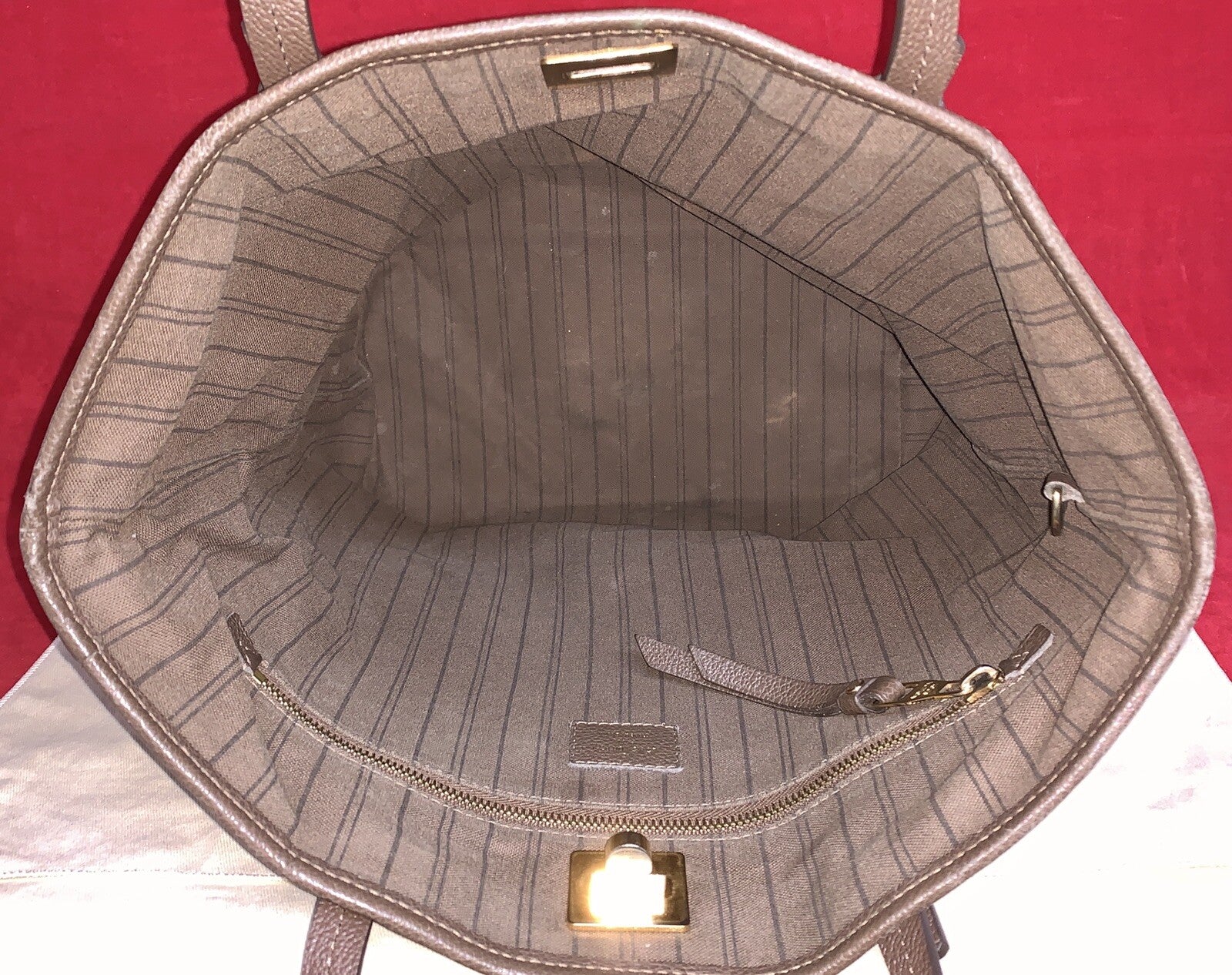 Louis Vuitton M40516 Citadine PM Monogram Empreinte Taupe Damen Handtasche 2012