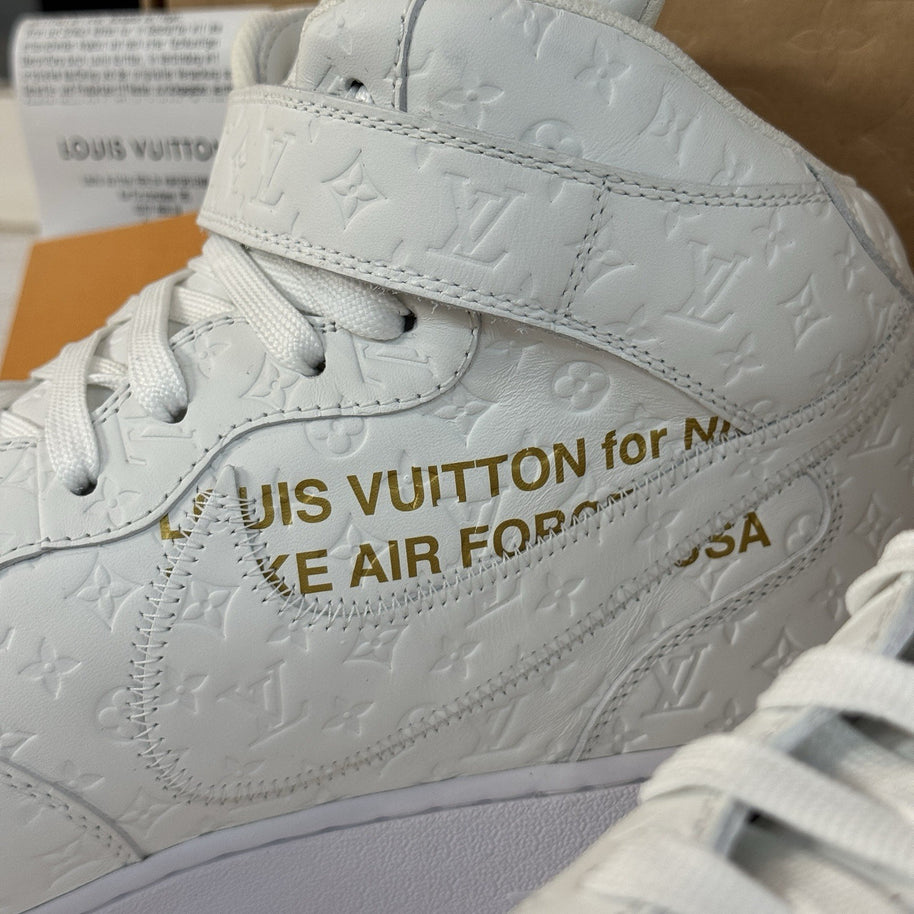 NIKE X LOUIS VUITTON AIR FORCE 1 MID SNEAKER VIRGIL ABLOH OFF-WHITE US 15