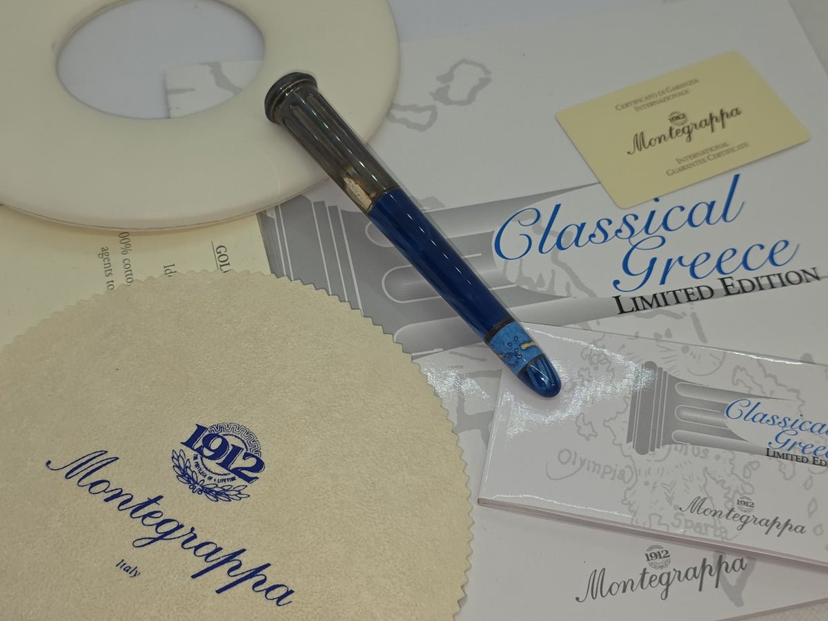 Montegrappa Classical Greece Silver Fountain Pen Limited M Nib Füllfederhalter ISCGN3S0